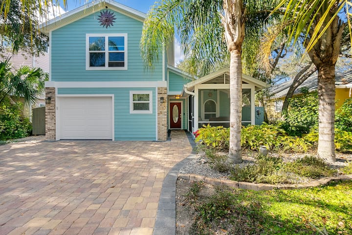 Island Sun House - Walk To State Park And Beach! - 聖奧古斯丁