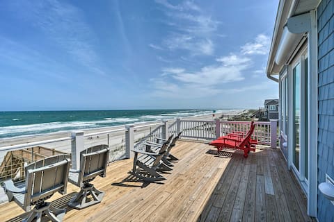 Beachfront Oasis w/ 2 Large Decks, BBQ & Views!