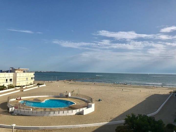 As13993- P2 Vue Mer Avec Piscine Direct Sur Plage - Le Grau-du-Roi