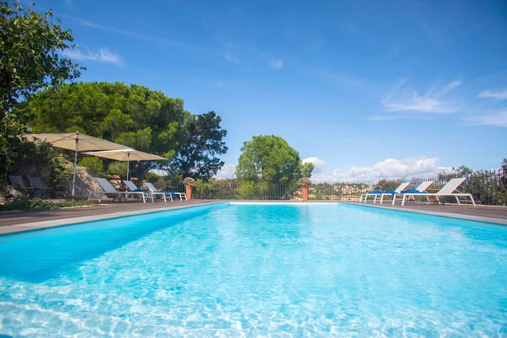 Country villa in Calvi heated pool sea view