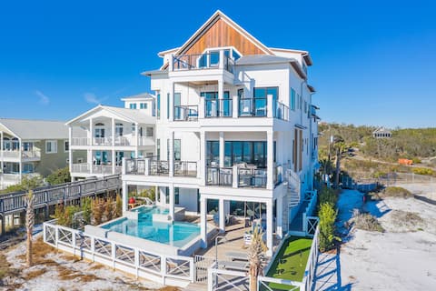 30A My Way- Luxury Beachfront Mansion Private Pool