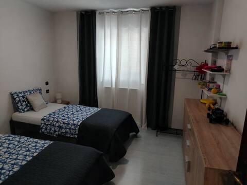 Relaxing rural apartment with playground and grill