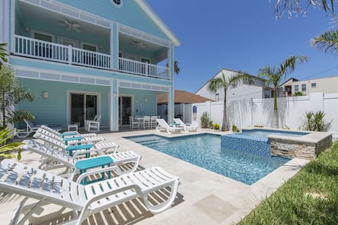 Custom Coastal Retreat • Heated Pool & Hot Tub