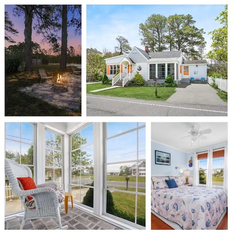 Cottage w Private Creek, Sunroom, Fire Pit, & WiFi