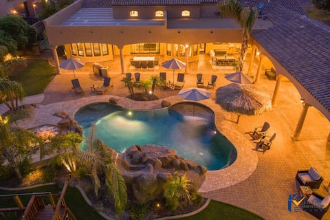 Paradise Waterslide Grotto SportsCourt+Casita+Golf