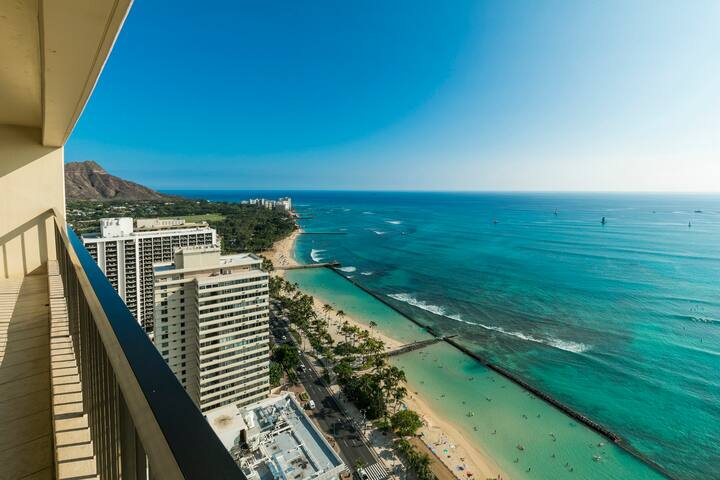 Aston Waikiki Beach Tower Premium Ocean Front 2 Br