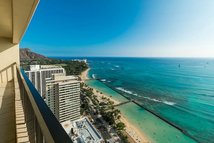Aston Waikiki Beach Tower Premium Ocean Front 2 Br