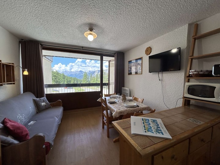 Studio Ski 4 Pers Balcon, Parking, Wifi - Montgenèvre