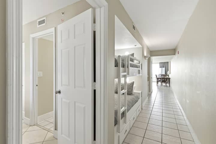 At the end of this hallway you will see the endless white beaches of Destin 