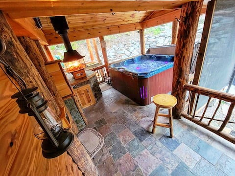 Luxury Streamfront Cabin w/ Hot Tub - Pet Friendly