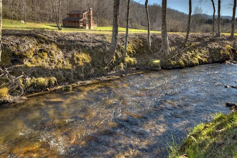 Bearadise/Creek front cabin beautiful mtn valley