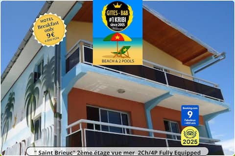 Apart' 2BR/4P · Sea balcony · B’fast opt · 2 pools