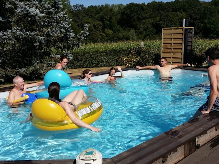 Gîte Au Calme Avec Piscine, Vue Forêt Tronçais - Forêt de Tronçais