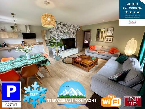 4* "Jungle" Apartment  Terrace Wifi  Netflix D+ Pkg