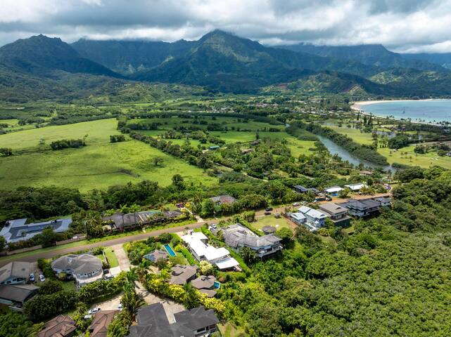 Imagine Hanalei Bay and Sunset Views