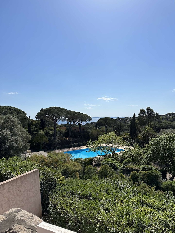 Gigaro - Appartement Climatisé Avec Vue Mer Et Pla - Ramatuelle