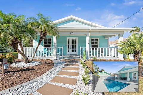 Beach,Heated Pool, Free Golf Cart, Pet OK, Fenced