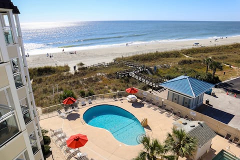 2-BR Beachfront Condo with Balcony Views!