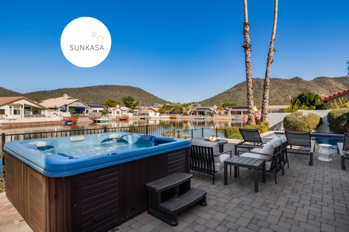 Lux AZ Lake House | Dock, Pool & Game Room - Houses for Rent in