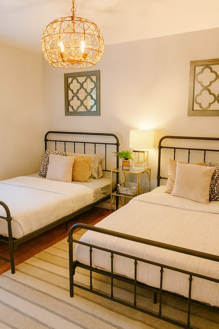 Cozy Shared Bedroom with Stylish Accents.