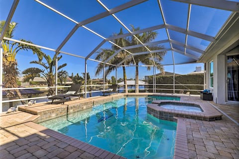 Heated Pool/Spa & Dock: Apollo Beach Home on Canal