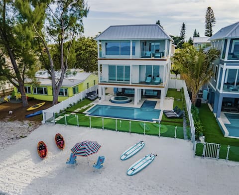 Successful Airbnb property: Beachfront Home | Pool + Spa | Games | Ocean Views in Anna Maria