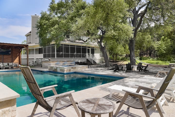 Hill Country Escape | Pool, Hot Tub & Sleeps 25 - Buda, TX