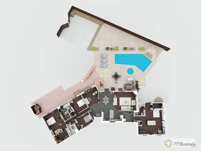 777Rentals – 4BR/3BA – Beautiful yard, Pool, Spa gallery image 3