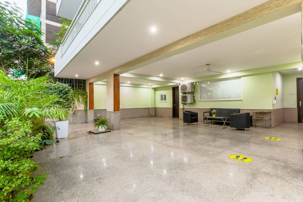 Very Large lobby area with garden