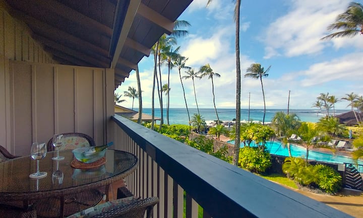 Nihi Kai 203  Poolside Ocean Views + A/c - Kauai, HI