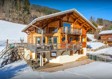 Charming ski chalet 14p - great views