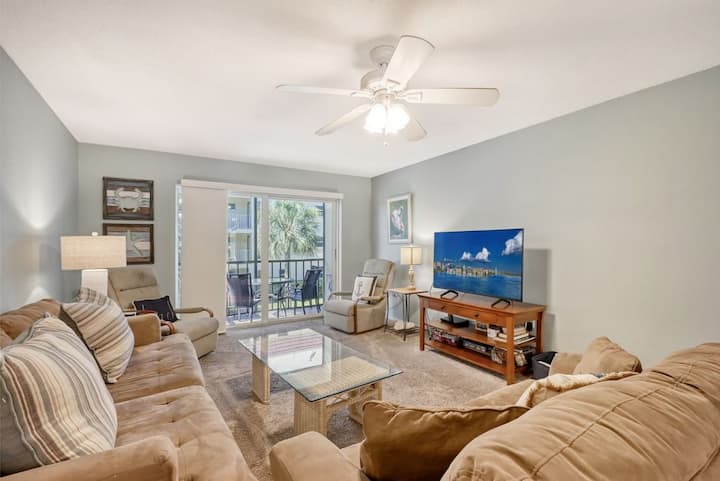 2b / 2b Unità Da Giardino Di Fine Con Vista Parziale Sulla Piscina: Ventilatori In Tutte Le Camere Da Letto - Siesta Key, FL