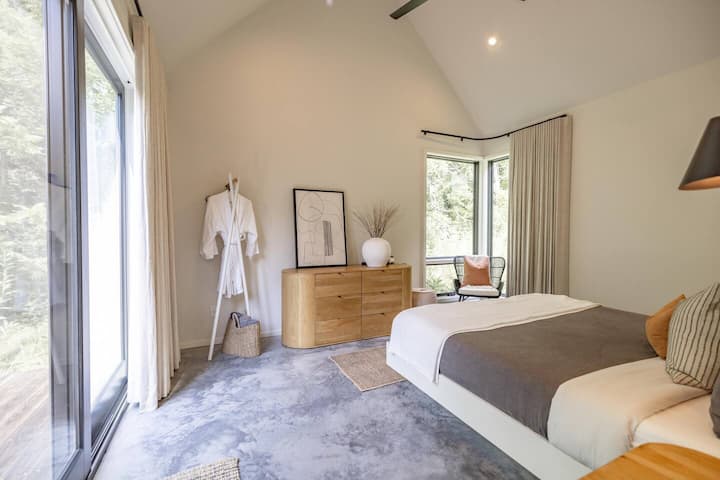 All cabins have a comfortable king-size bed.