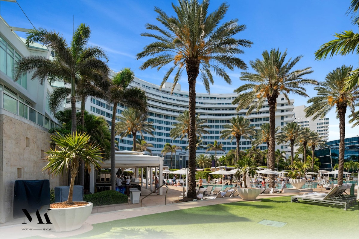 FontaineBleau | High Floor w/ Resort + Ocean Views