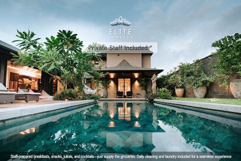 Balinese Chic Villa with Private Pool & Lounge