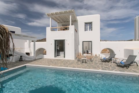 Villa Ester Unique Beachfront 4BR • at Kastraki Naxos ⛱