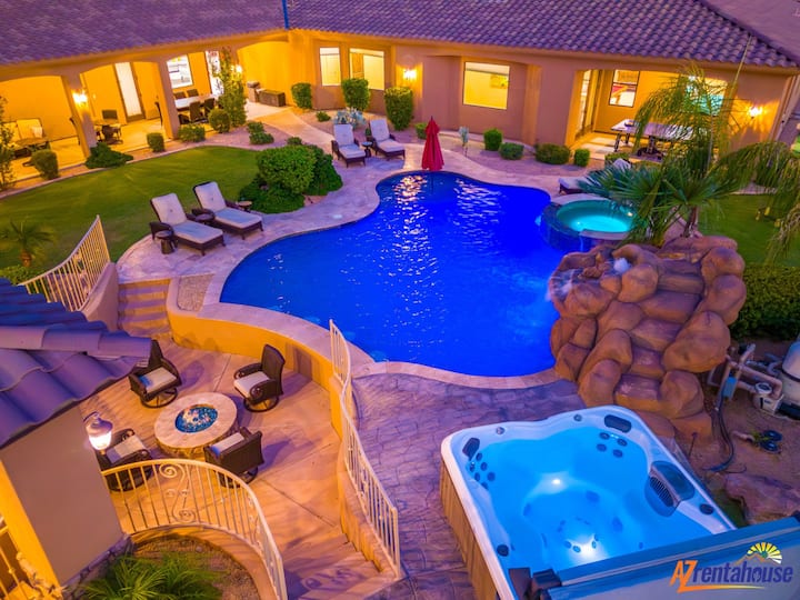 Million $ Desert Dream + Waterslide + Pickleball Court + Golf
