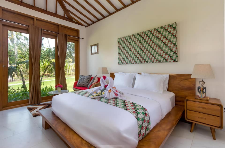 A Javanese joglo villa in a tropical fruit garden by the sea, Selemadeg, Tabanan, Bali, Indonesia, photo 9 of 10