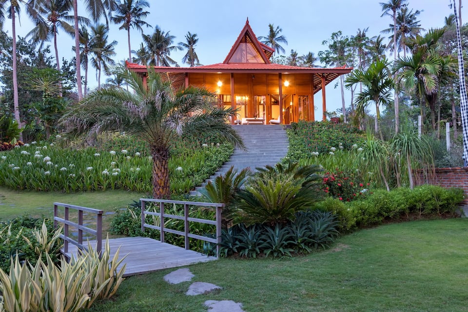 A Javanese joglo villa in a tropical fruit garden by the sea, Selemadeg, Tabanan, Bali, Indonesia, photo 3 of 10