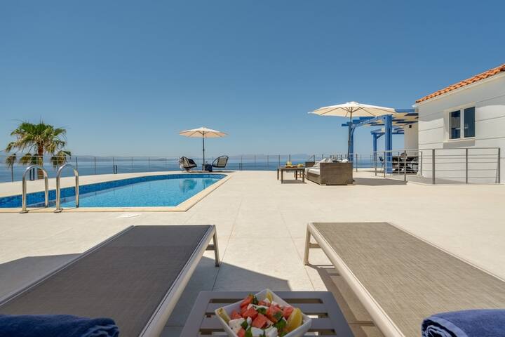 Villa Hemera ocean view private heated pool gallery image 4