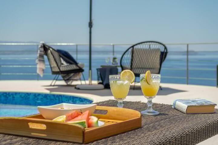 Villa Hemera ocean view private heated pool gallery image 5