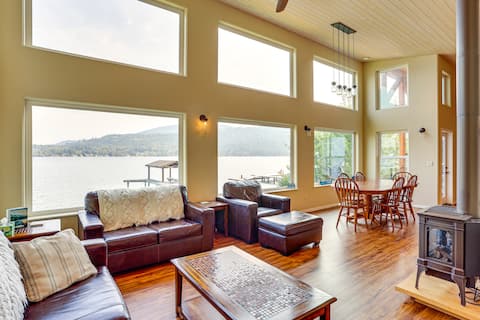 Lake Whatcom House w/ Private Hot Tub + Dock