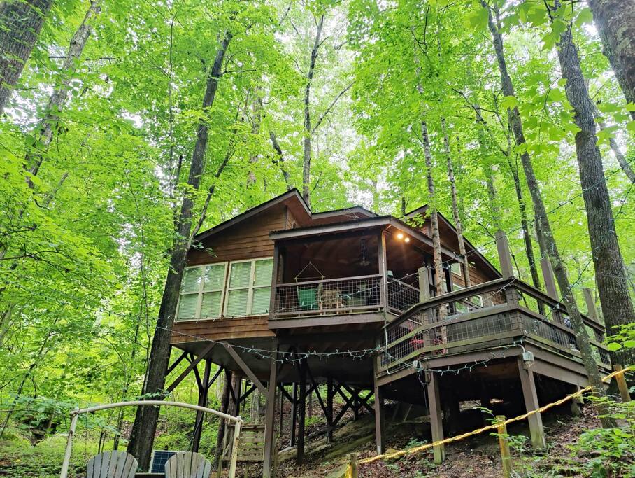 Eagle Treehouse Getaway with Hot Tub, Gas Fireplace, and Outdoor