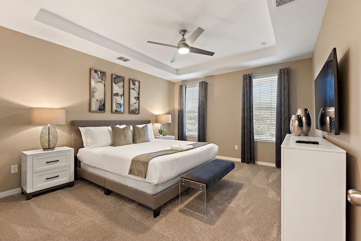 Een van de slaapkamers