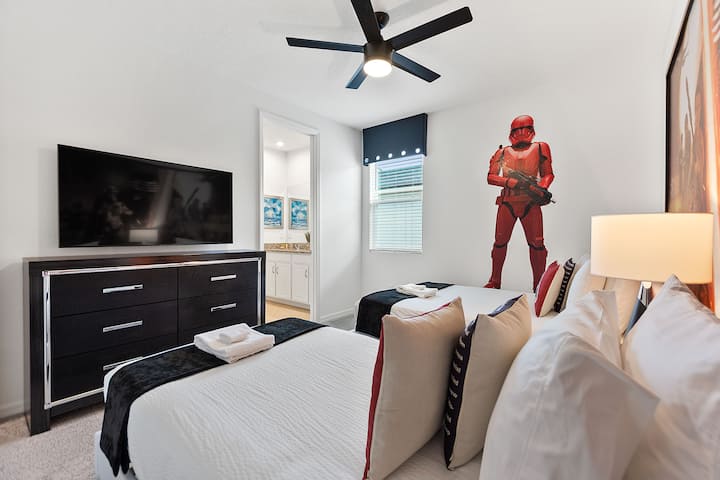 Slaapkamer met 'Star Wars'-thema