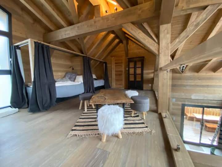 Mezzanine lits cabanes