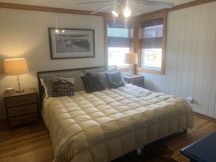 Master BR ina kitanda aina ya king. 