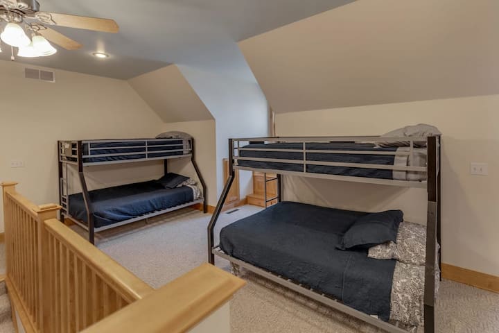 Lofted Room Upstairs with Bunks & Family Room