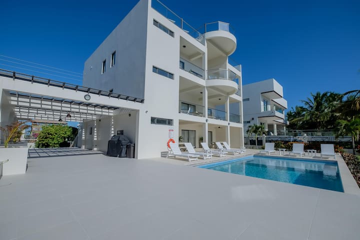 Luxurious Beachfront Villa with Pool, Boat & Capt.