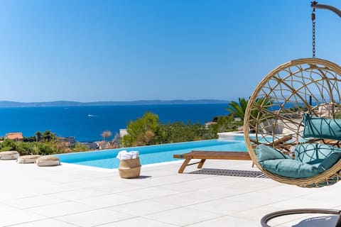 Seaview villa nocturno heated pool, jacuzzi